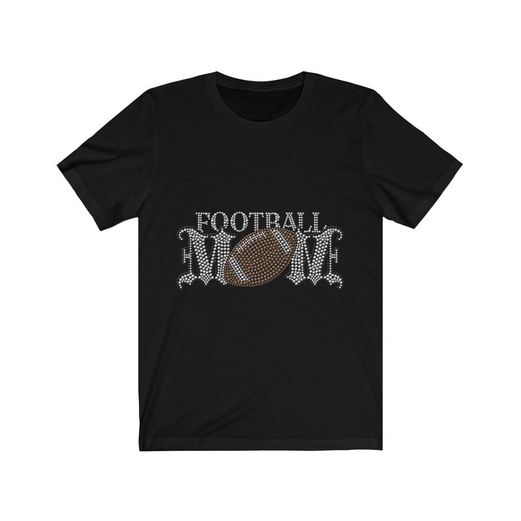 Football Mom Rhinestone T-Shirt-T-Shirt-Get Me Bedazzled