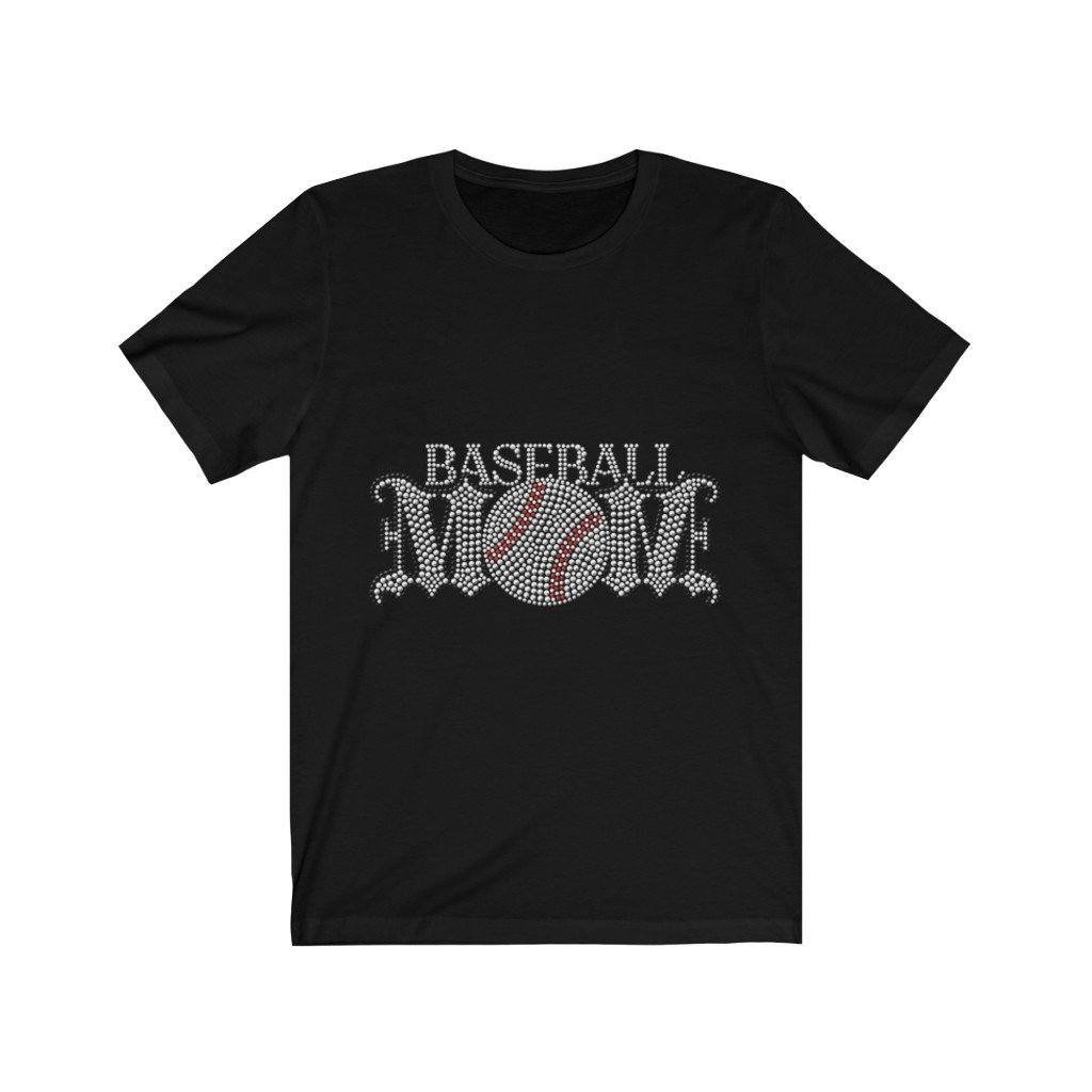Baseball Mom Rhinestone T-Shirt-T-Shirt-Get Me Bedazzled