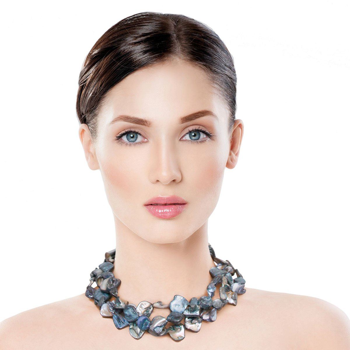Dark Blue Natural Stone Bead Necklace