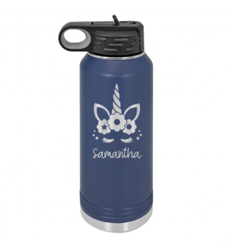 Personalized Unicorn Water bottle