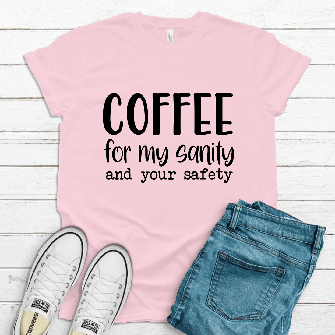 Coffee Is My Sanity Tee-T-Shirt-Get Me Bedazzled