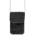 Black Quilted Rhinestone Cellphone Bag