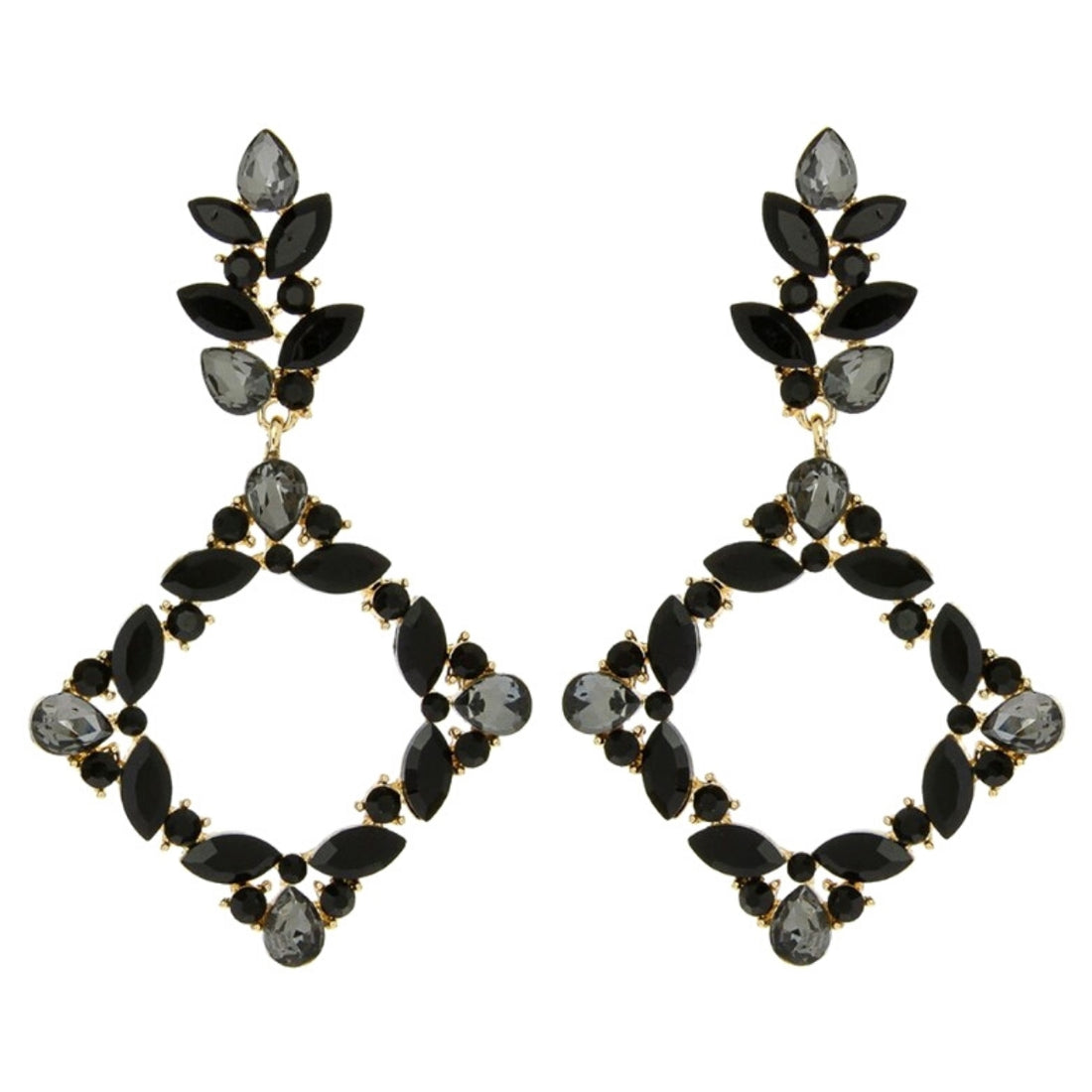 Black Diamond Drop Earrings