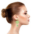 Lime Crystal Burst Earrings