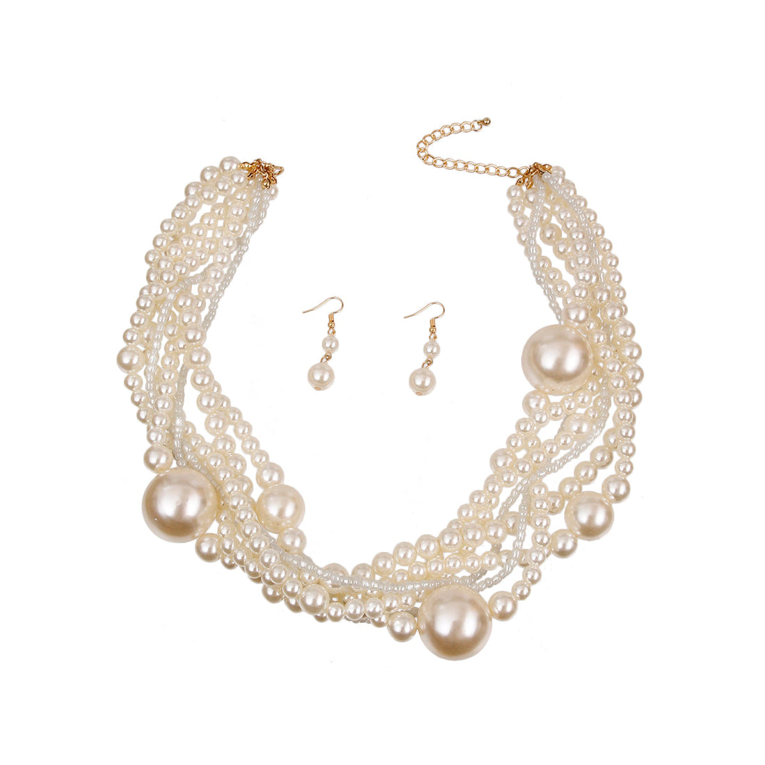 Pearl Twisted Necklace Set