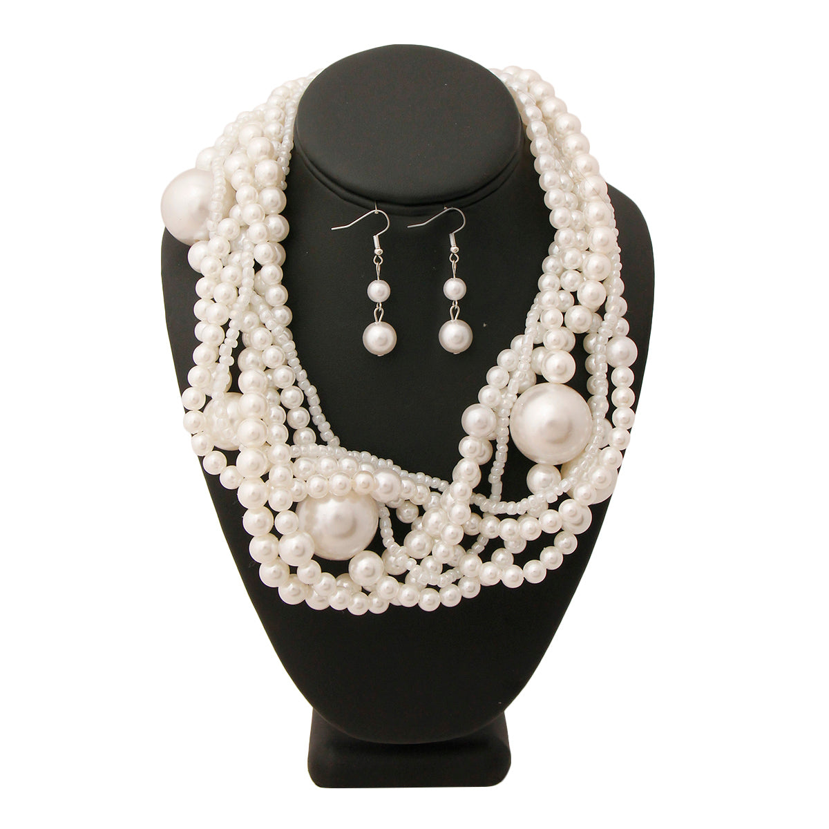 Pearl Twisted Necklace Set