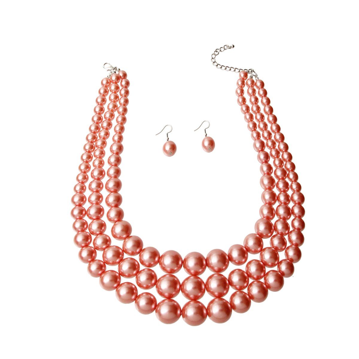 Multi Strand Pearl Necklace Set