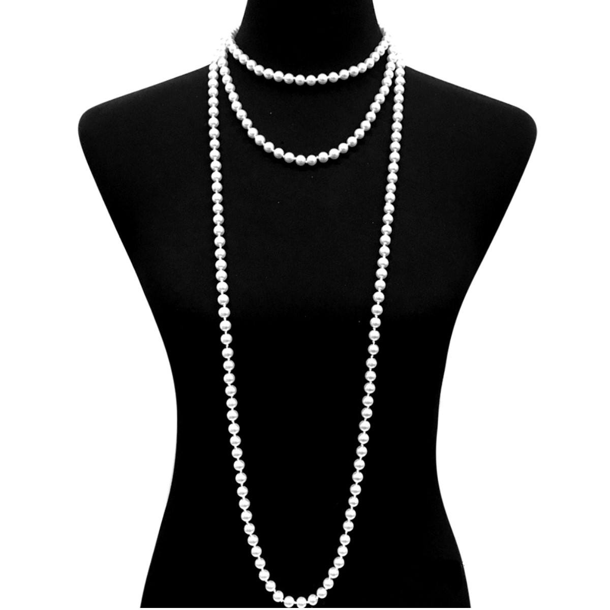 Endless Glass Pearl Necklace