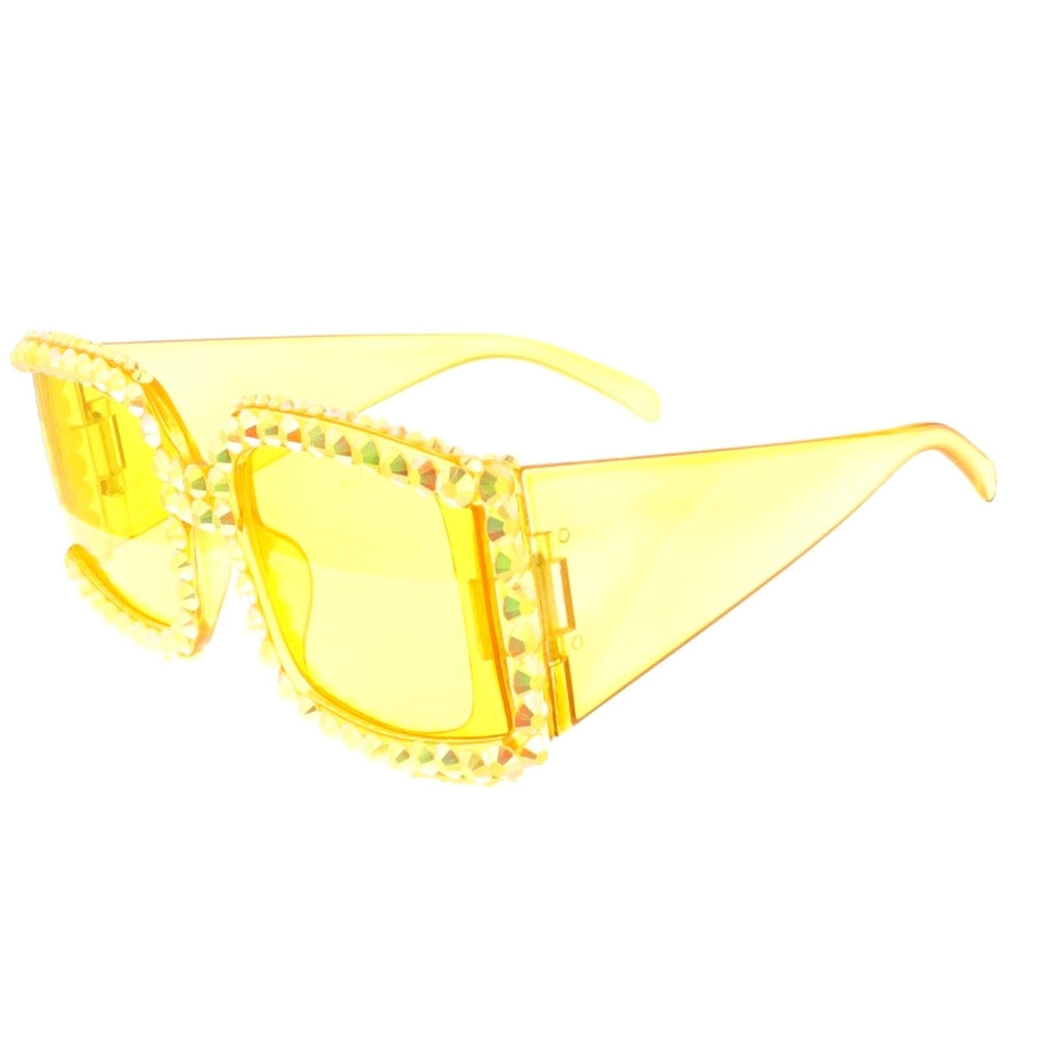 Yellow Wrapped Edge Sunglasses