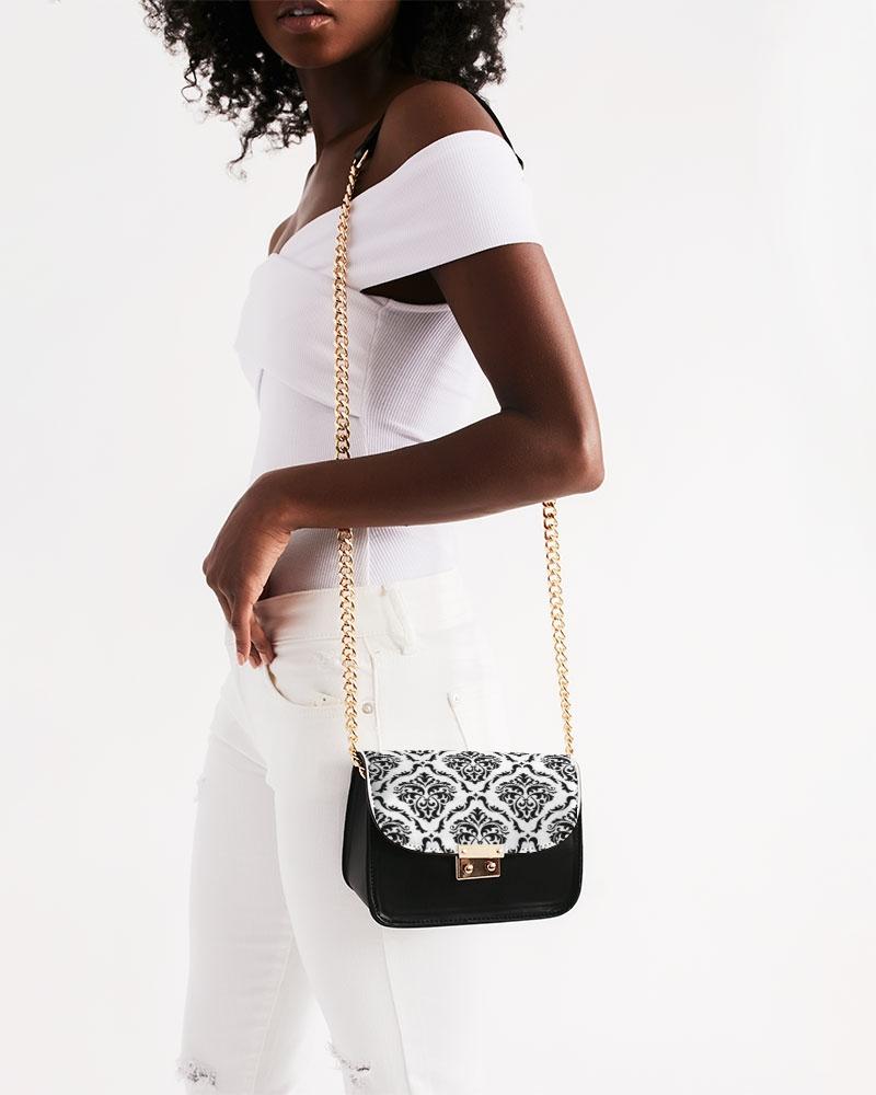 DAMASK SMALL SHOULDER BAG-accessories-Get Me Bedazzled
