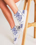 Blue Floral "Something Blue" High Top Shoe-women shoes-Get Me Bedazzled