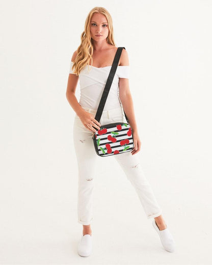 CHERRY STRIPED CROSS-BODY BAG-accessories-Get Me Bedazzled