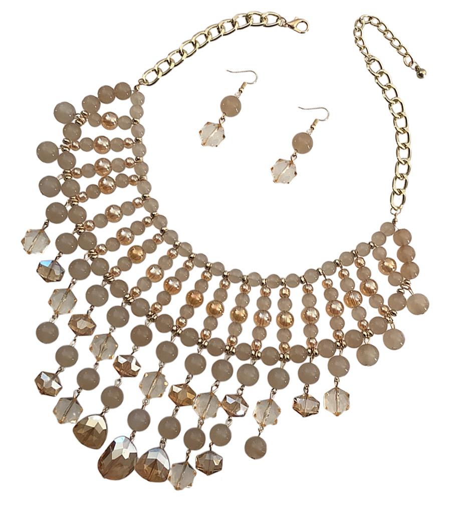 Heavy Rich Glass Bead Necklace Set