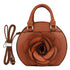 Camel Rose Rounded Handbag