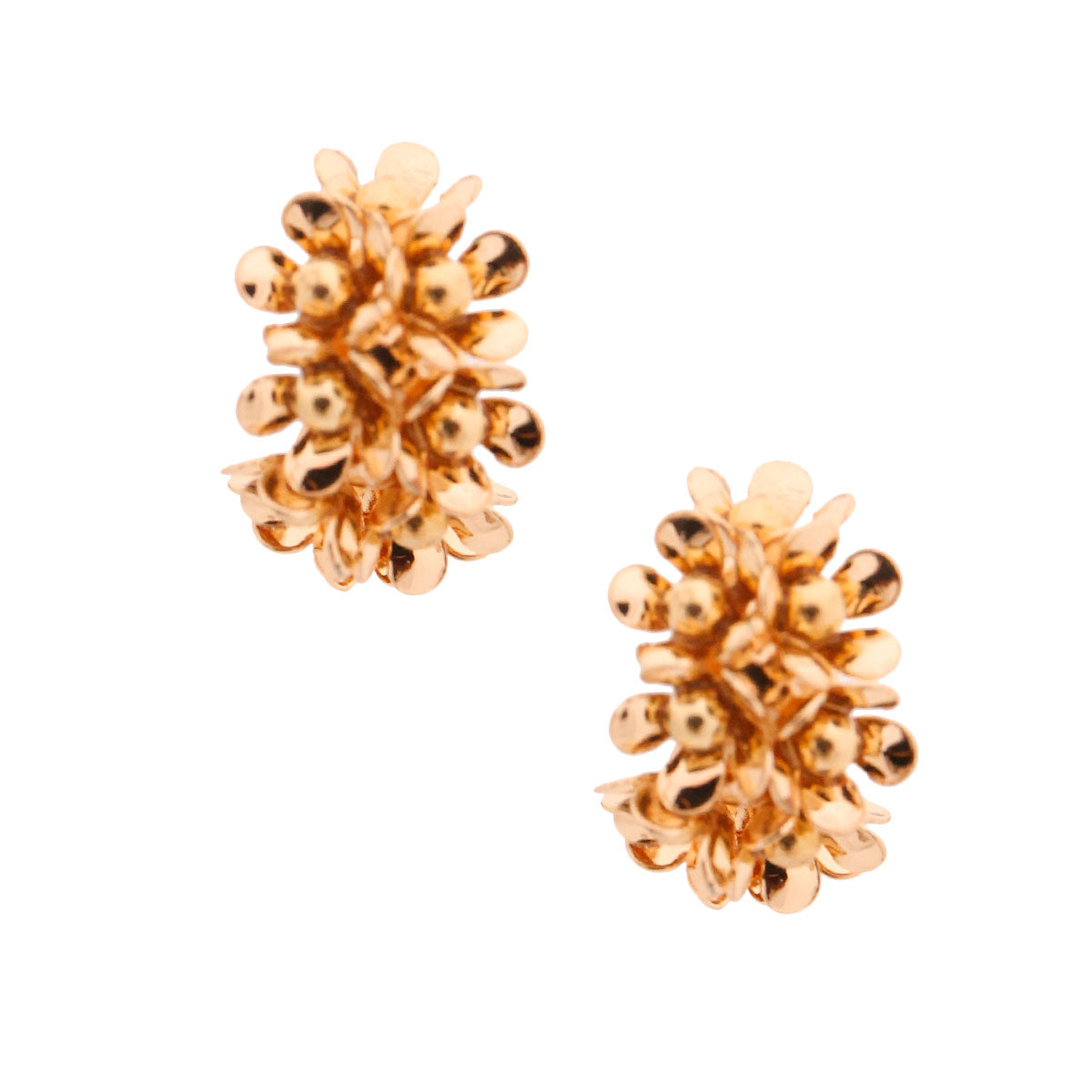 Gold Flower Hoop Earrings