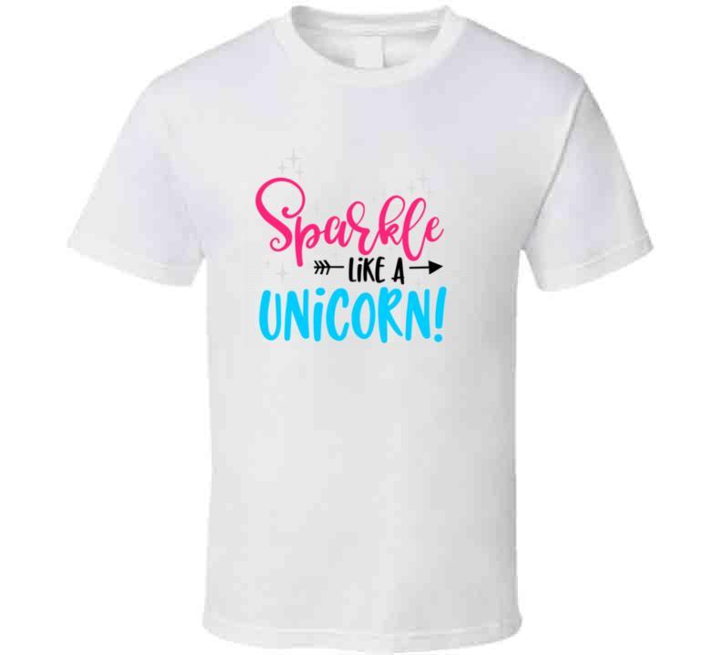 Sparkle Like A Unicorn DTG T-Shirt-T-Shirt-Get Me Bedazzled