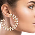 Gold Metal and Pearl Hoops