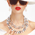 3 Color Pearl Collar Necklace