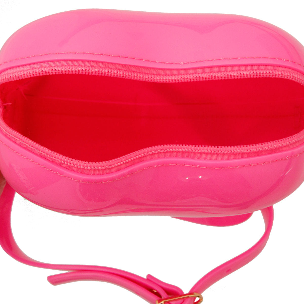 Pink Heart Jelly Crossbody Bag