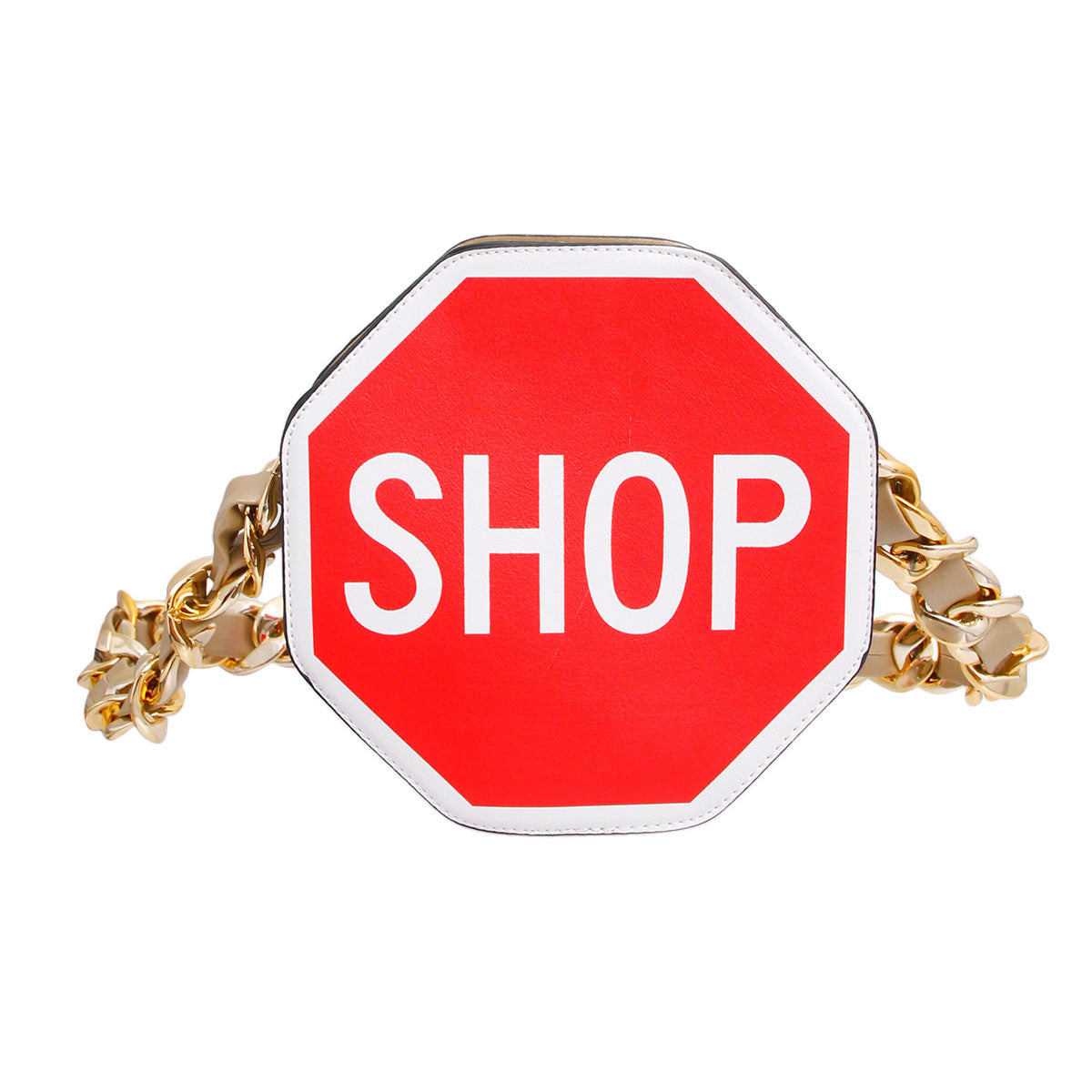 Gold Trim Shop Sign Crossbody Bag