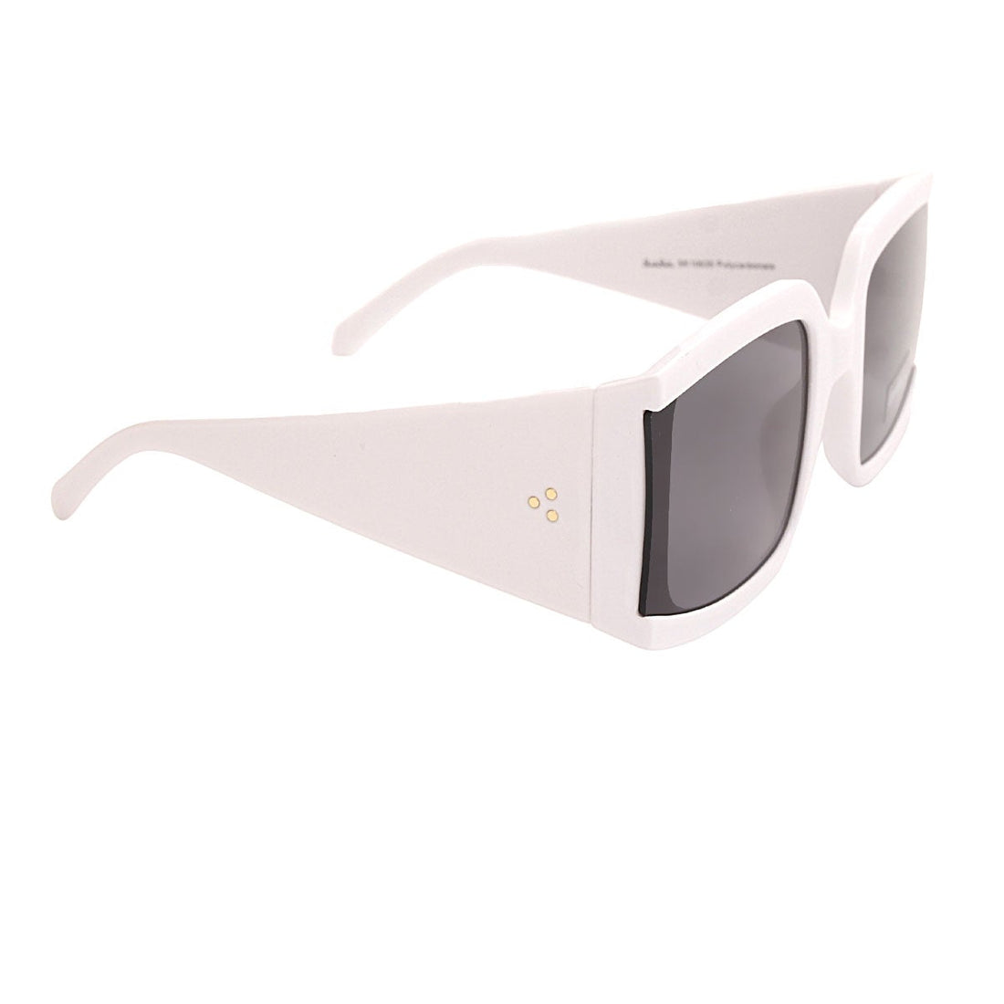 Celine Style White Square Wrap Edge Sunglasses