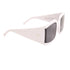 Celine Style White Square Wrap Edge Sunglasses