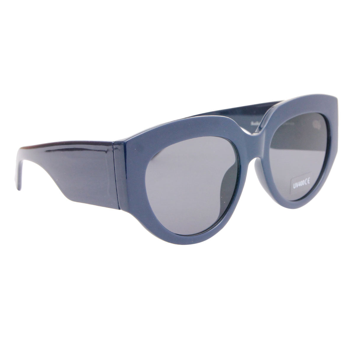 Celine Style Blue Cat Eye Wide Arm Sunglasses