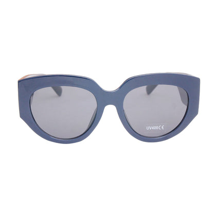 Celine Style Blue Cat Eye Wide Arm Sunglasses