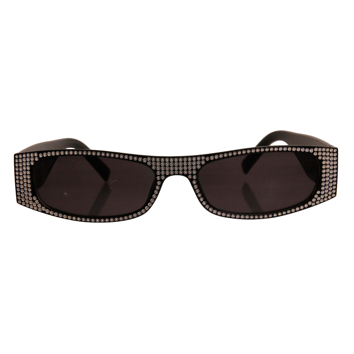 Black Narrow Polka Dot Designer Inspired Sunglasses