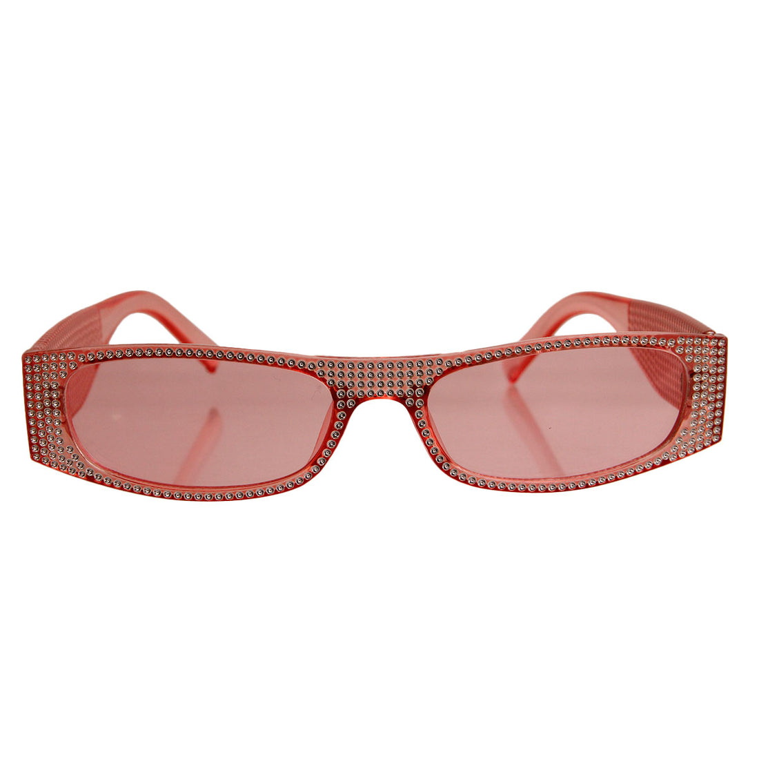 Pink Narrow Polka Dot Designer Inspired Sunglasses