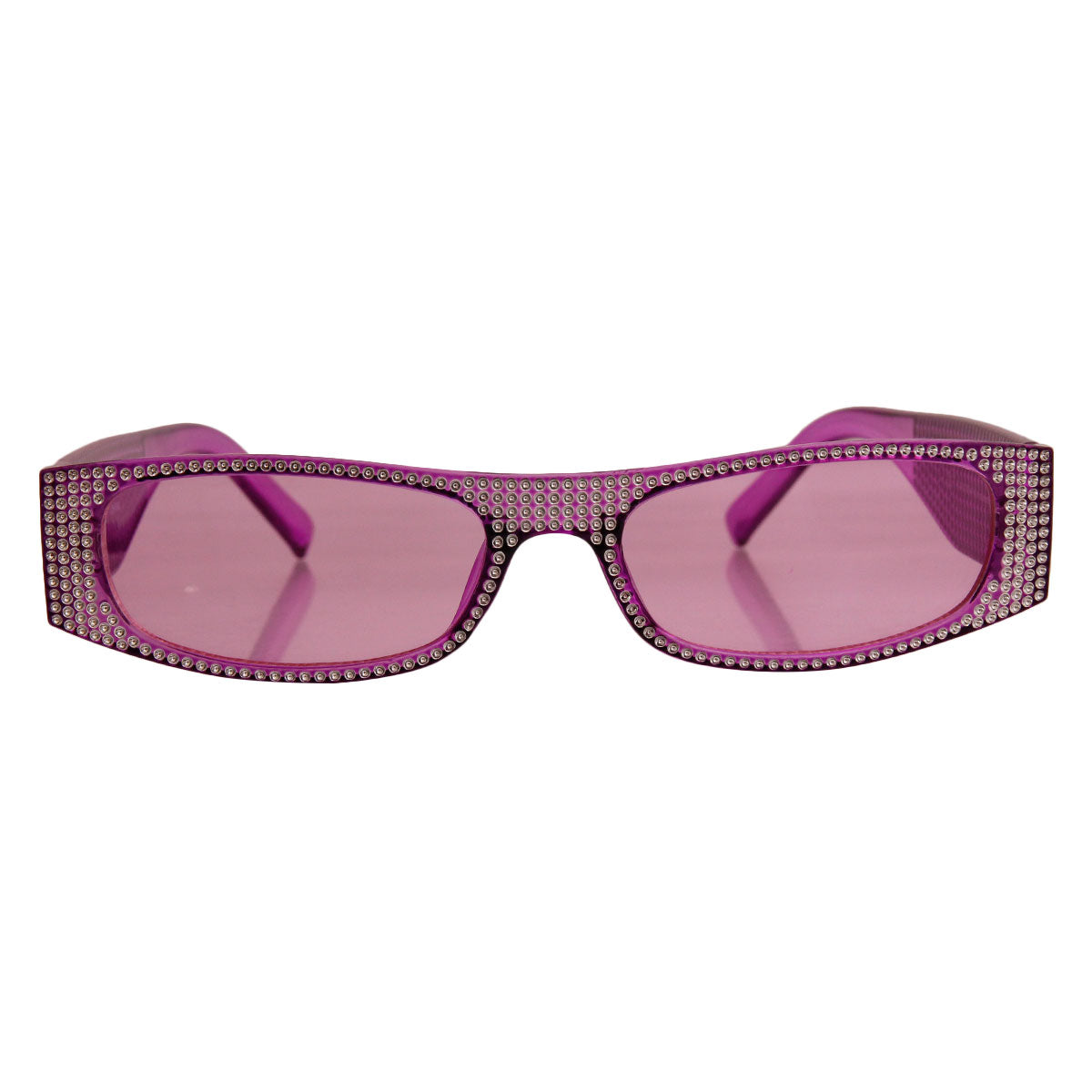 Purple Narrow Polka Dot Designer Inspired Sunglasses