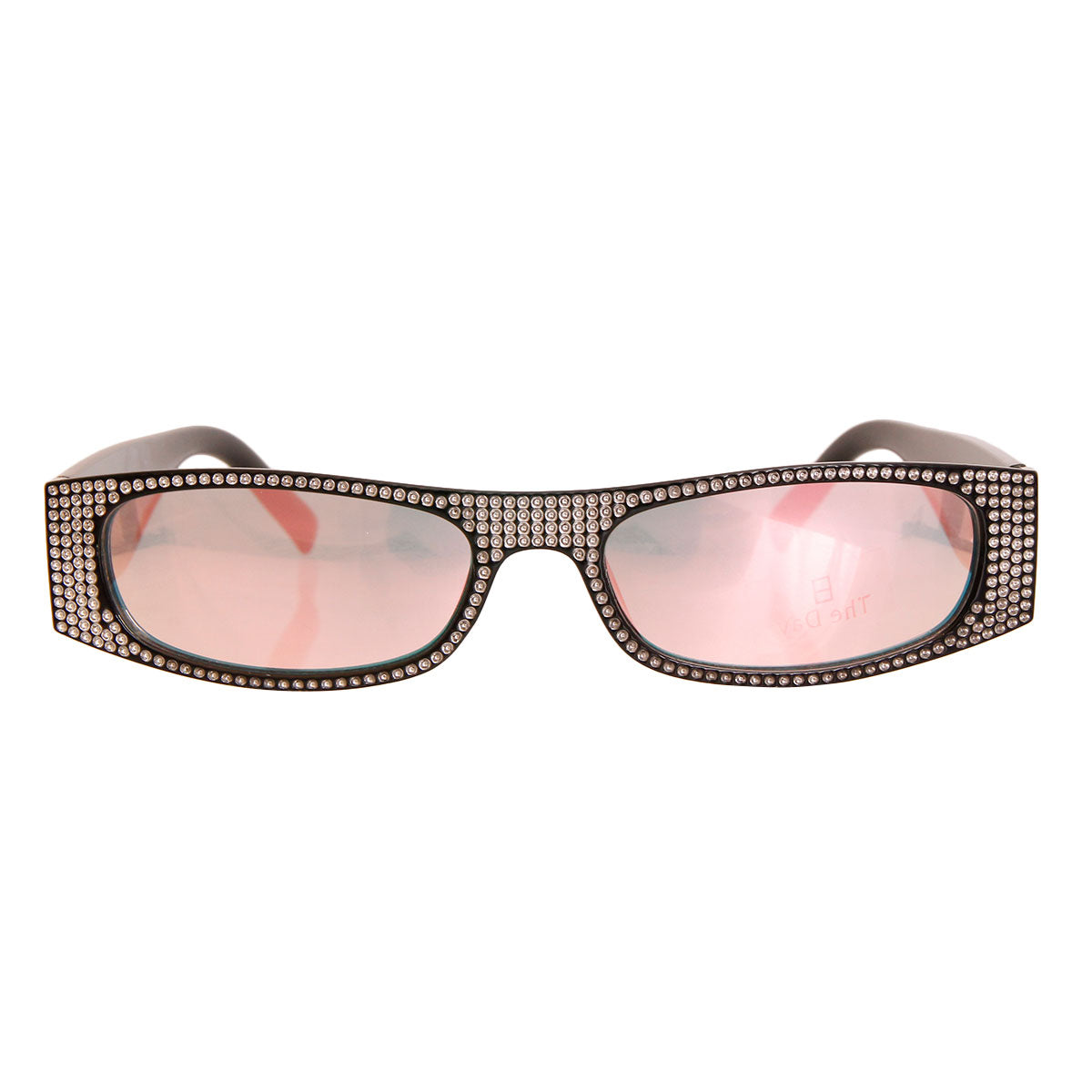 Rose Gold Narrow Polka Dot Designer Inspired Sunglasses