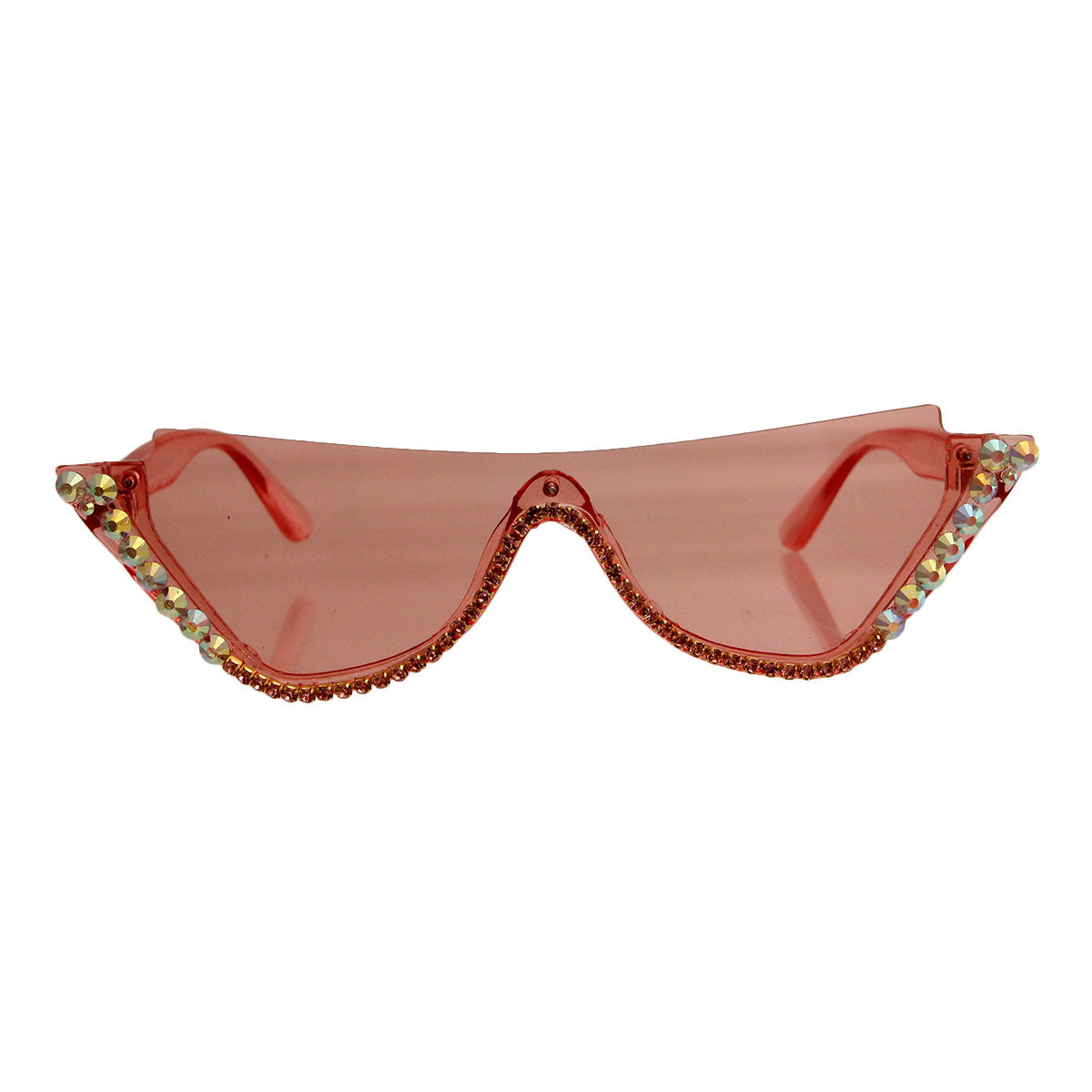 Retro Pink Crystal Cat Eye Sunglasses