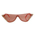 Retro Pink Crystal Cat Eye Sunglasses