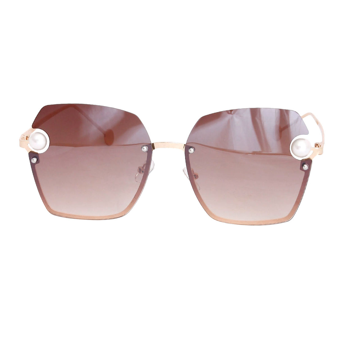 Brown Gradient Pearl Sunglasses