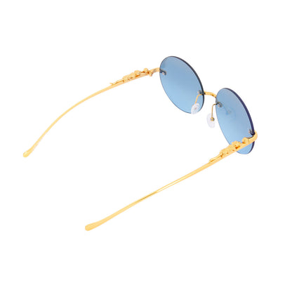 Round Blue Tiger Sunglasses