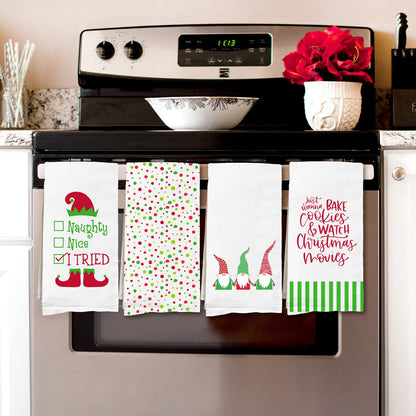 Red &amp; Green Dot Hand Towel