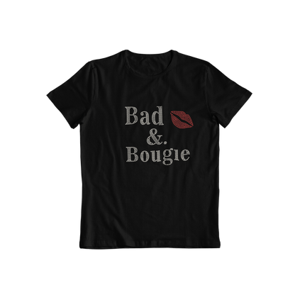 Bad &amp; Bougie Rhinestone T-Shirt-Get Me Bedazzled