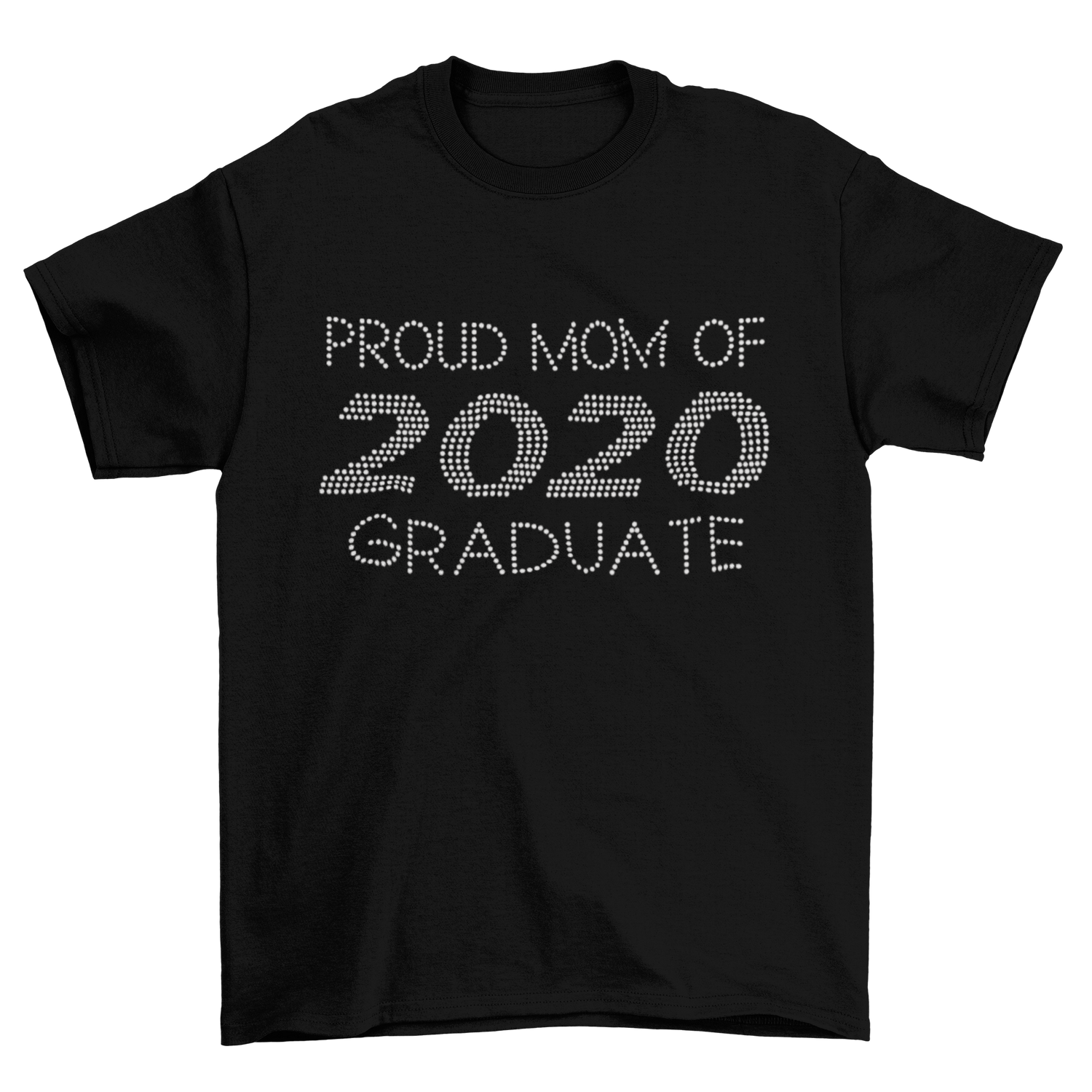 Proud Mom Of A 2020 Graduate Rhinestone T-Shirt-T-Shirt-Get Me Bedazzled