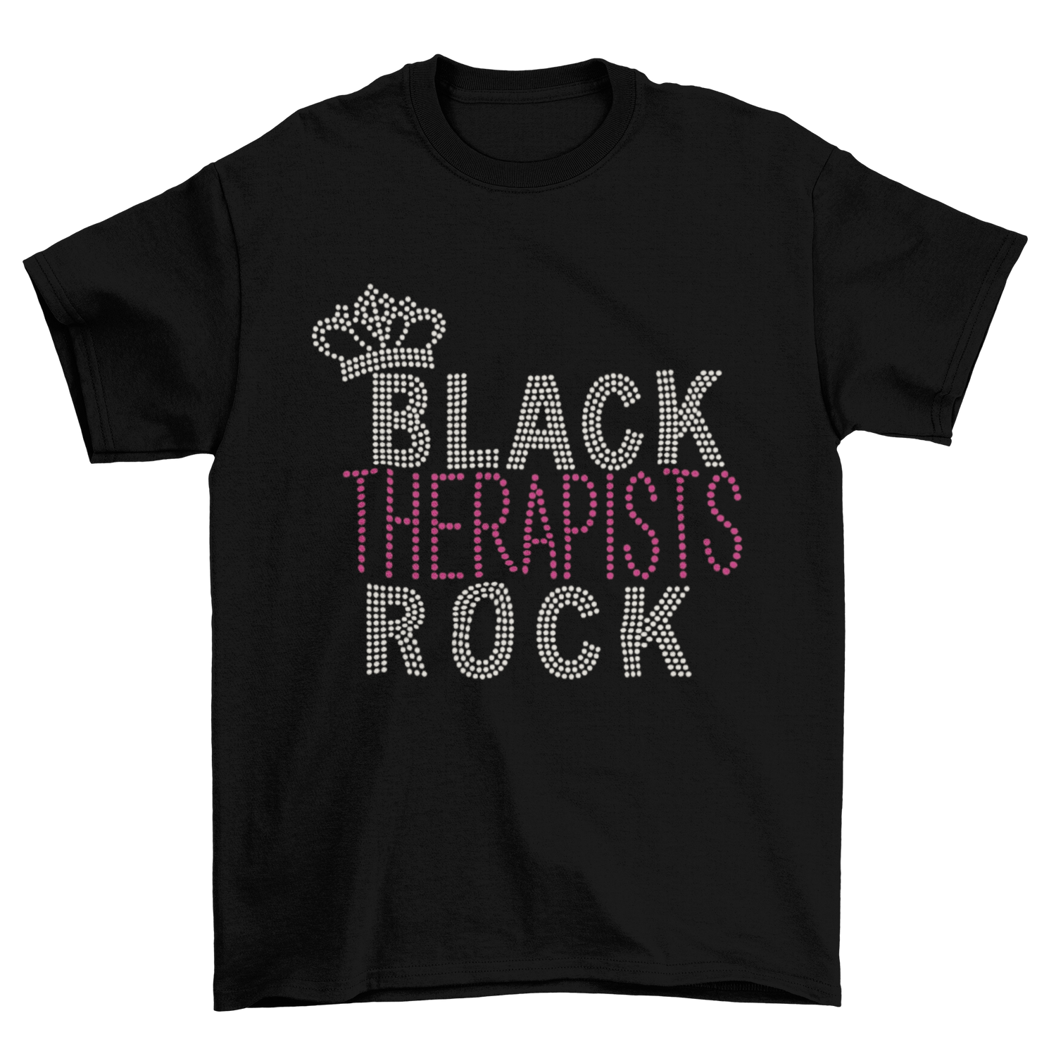 Black Therapists Rock Rhinestone T-Shirt-Get Me Bedazzled