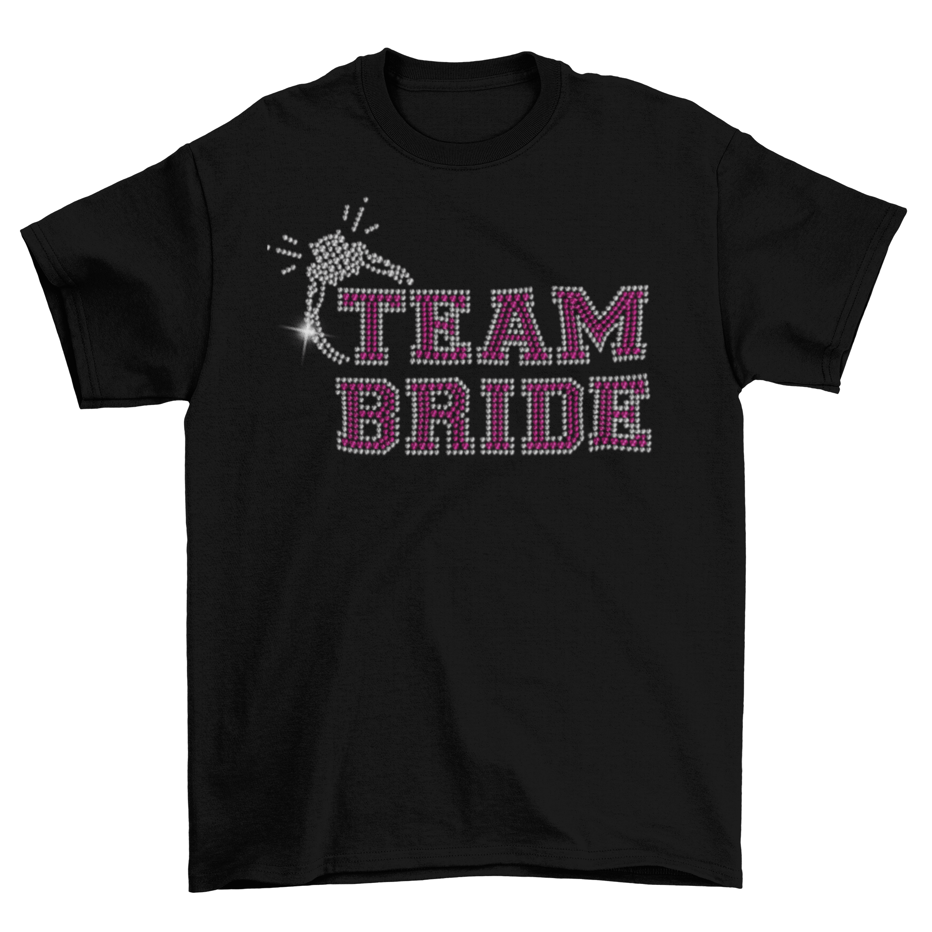 Team Bride Rhinestone T-Shirt-T-Shirt-Get Me Bedazzled