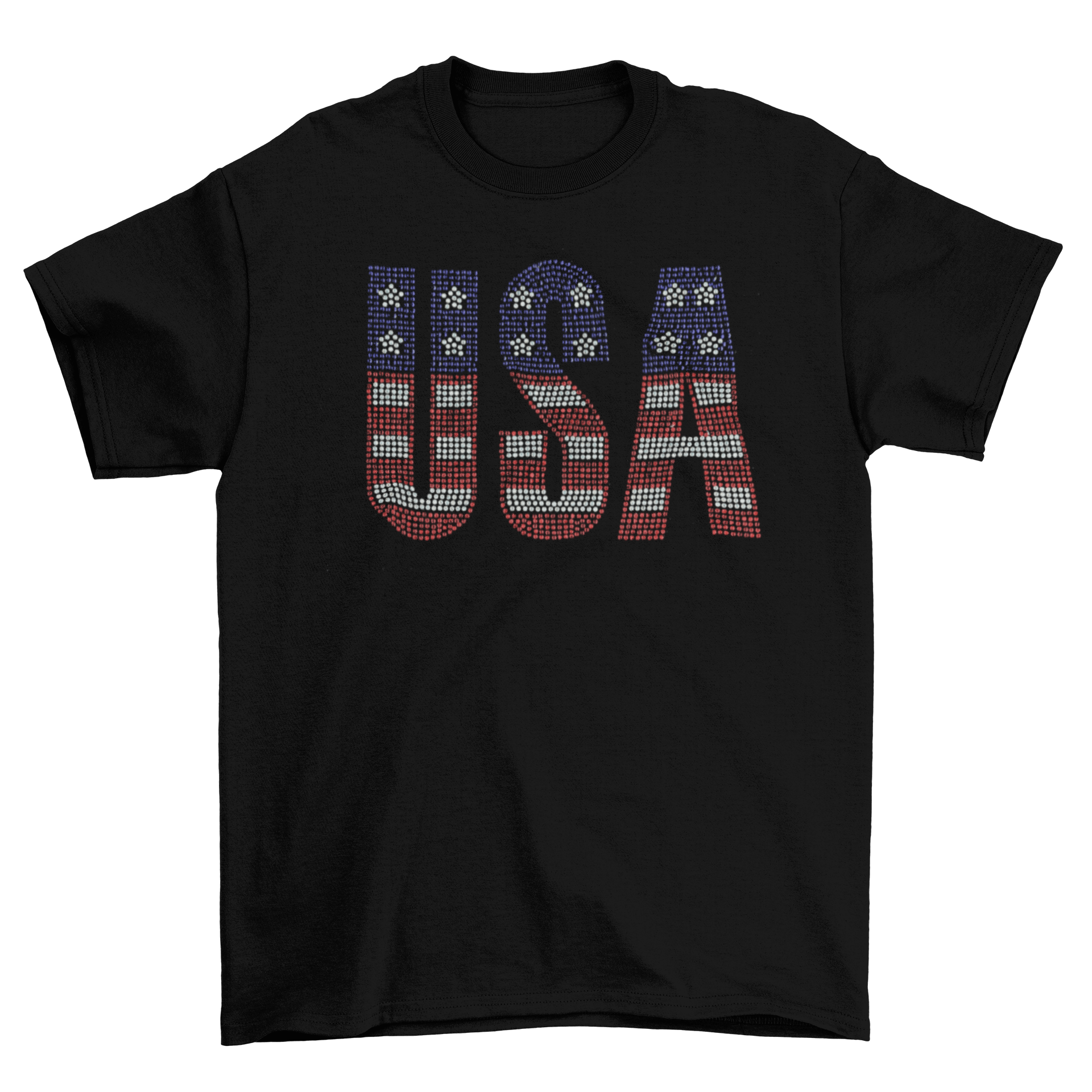 USA 4th of July Rhinestone T-Shirt-T-Shirt-Get Me Bedazzled