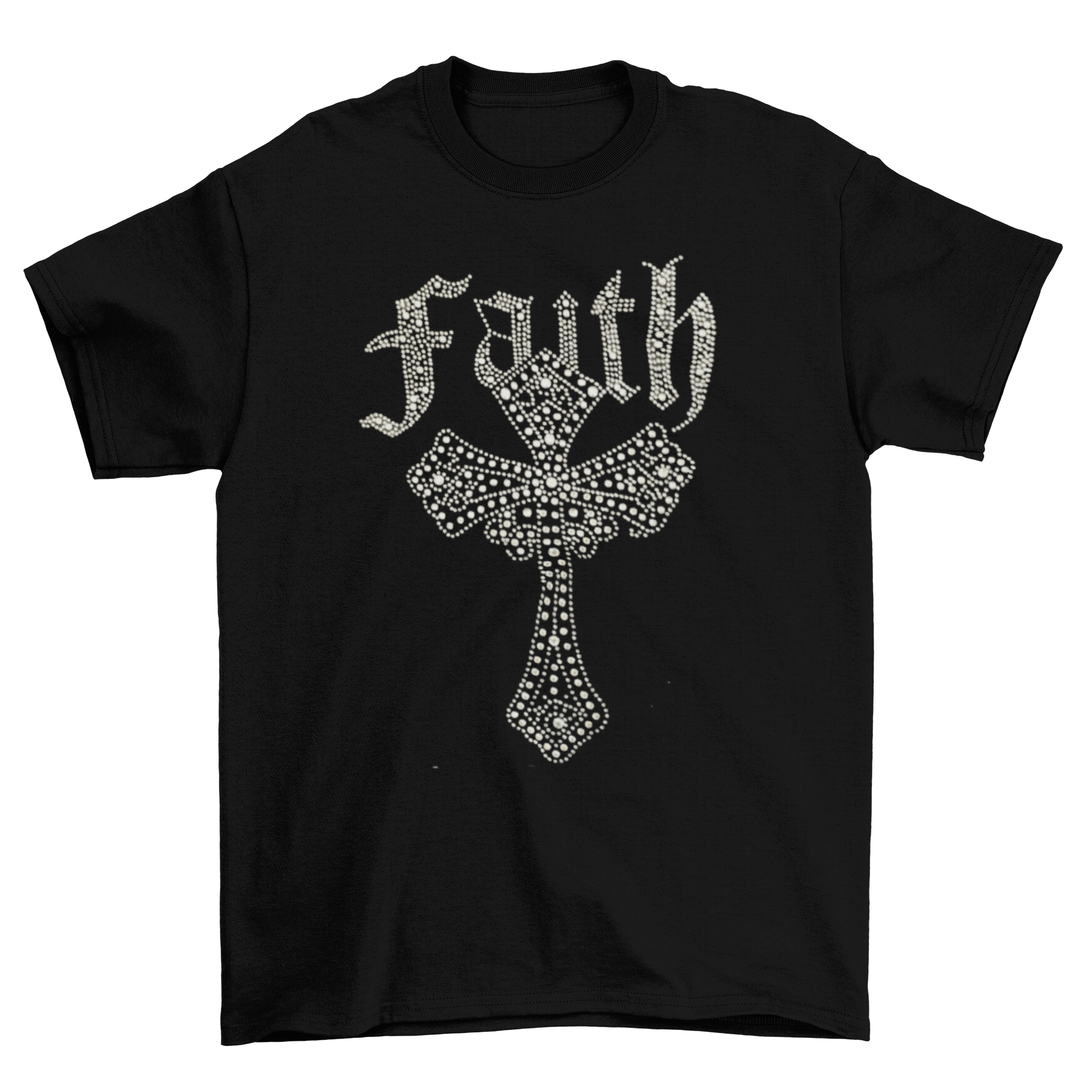 Faith Rhinestone T-Shirt-T-Shirt-Get Me Bedazzled