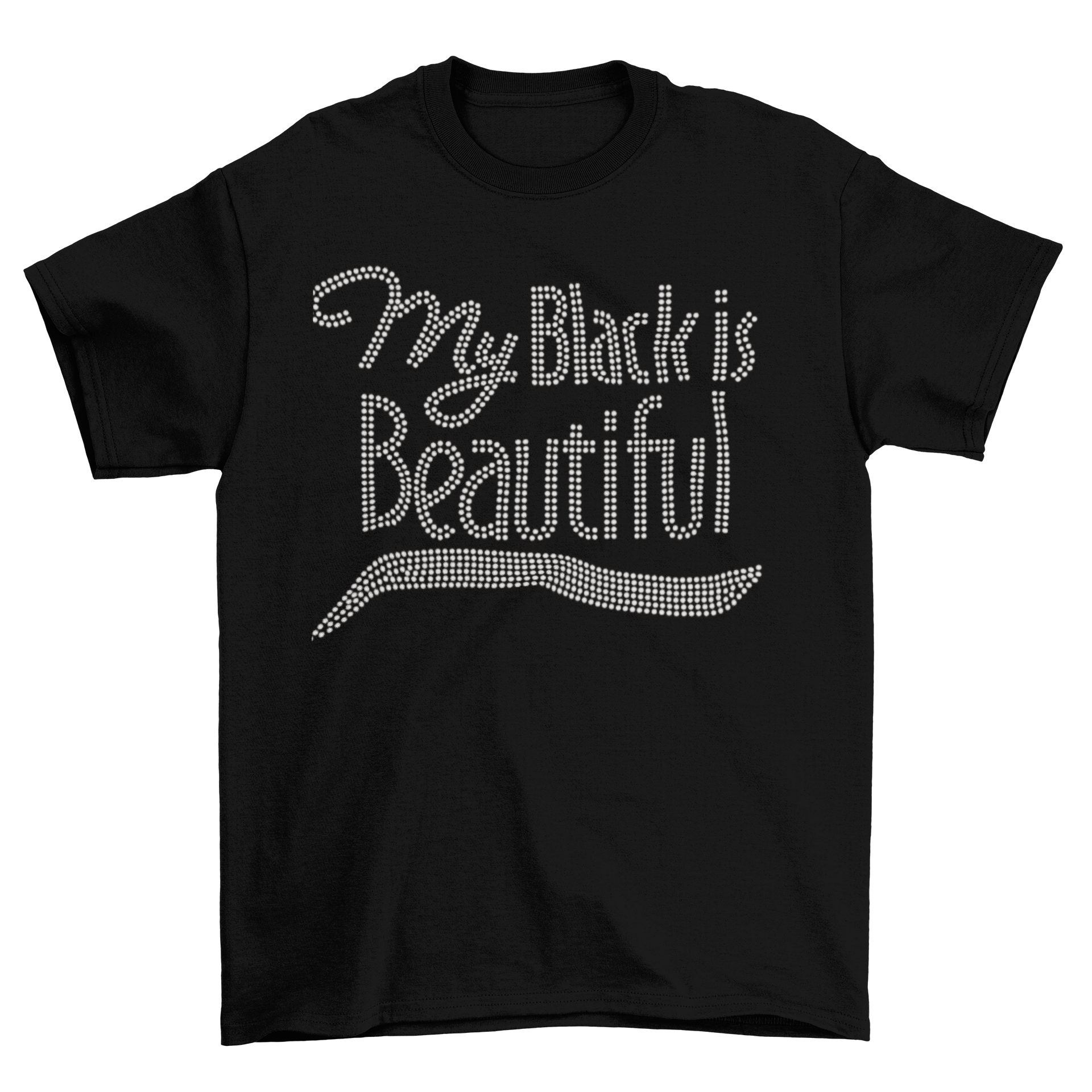 My Black Is Beautiful Rhinestone T-Shirt-T-Shirt-Get Me Bedazzled