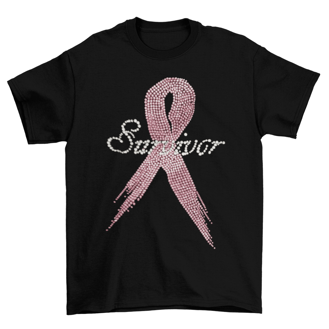 Survivor Rhinestone T-Shirt-Short Sleeve Tee-Get Me Bedazzled