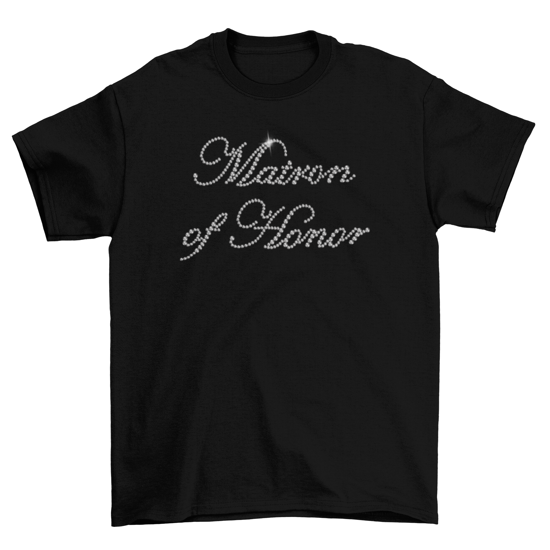 Matron of Honor Rhinestone T-Shirt-T-Shirt-Get Me Bedazzled