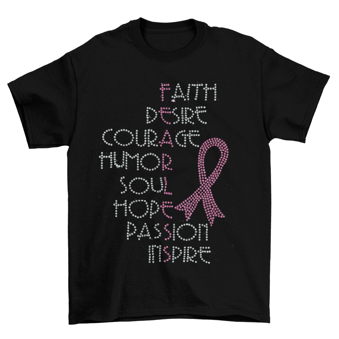 Faith Passion Inspire Rhinestone T-Shirt-Short Sleeve Tee-Get Me Bedazzled