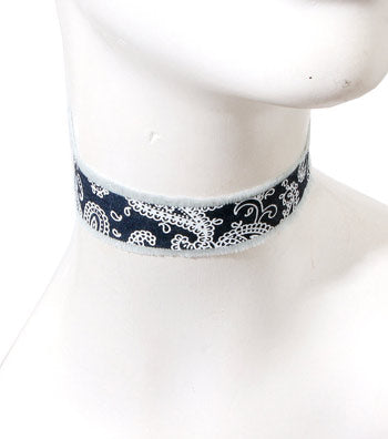 Bandana Choker - Blue