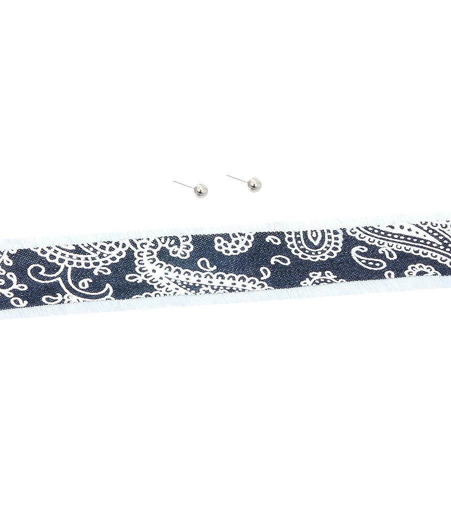 Bandana Choker - Blue