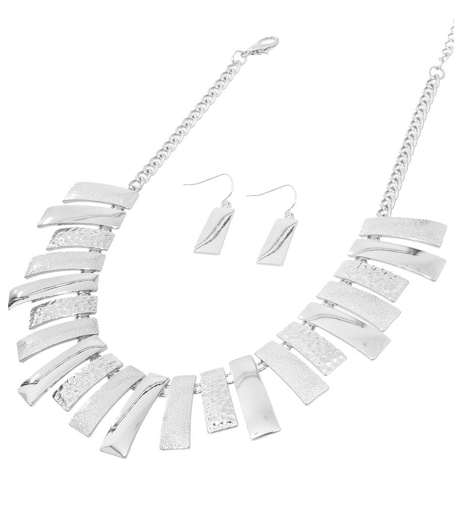 Metal Bar Necklace Set